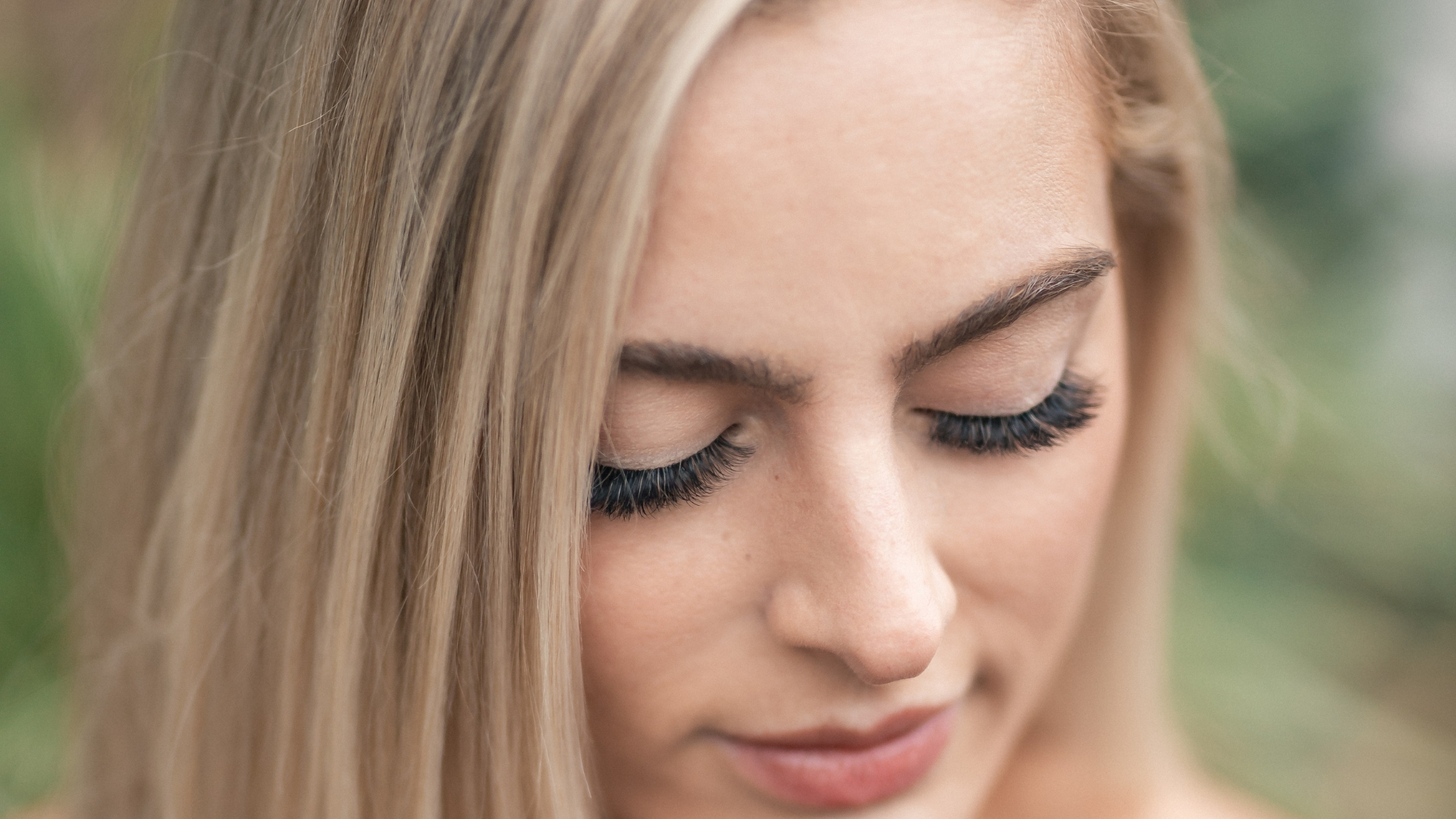 Close-up of a guest&rsquo;s finished lash extensions